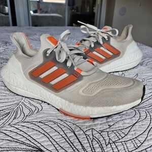VGUC Adidas Ultra-boost 22 Aluminum Impact Orange Cream Men 8